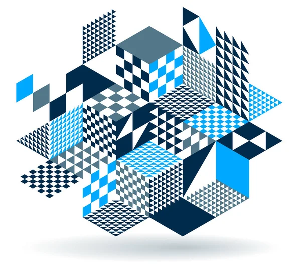 Isometric Cubes Vecteur Abstrait Fond Géométrique Abstraction Art Polygonal Graphisme — Image vectorielle