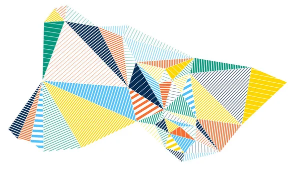 矢量艺术几何背景多边形风格 低动态艺术墙纸 新几何设计 节奏装饰 — 图库矢量图片