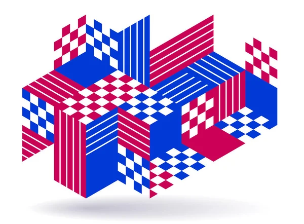Ізометричний Кубічний Дизайн Векторний Геометричний Абстрактний Фон Сучасна Тема Міської — стоковий вектор