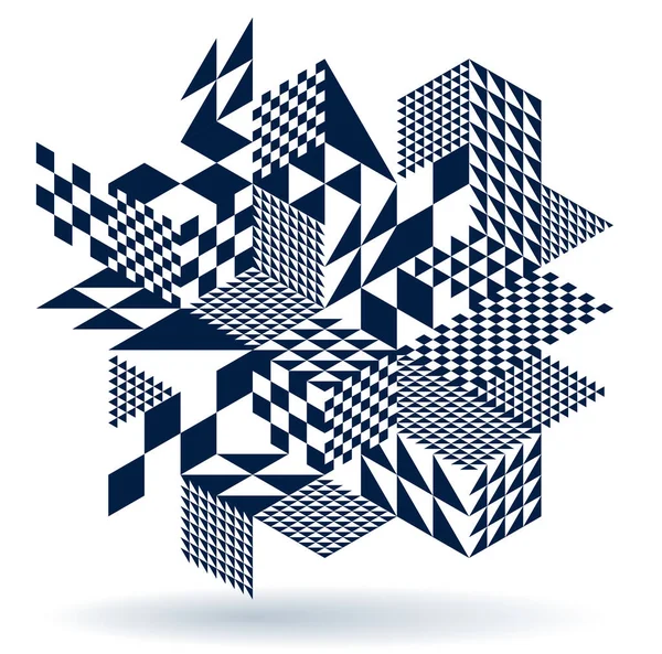 Isométrico Cubos Vetor Abstrato Fundo Arte Abstração Geométrica Arquitetura Moderna — Vetor de Stock