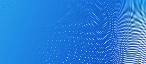 Blue Dots Perspective Vector Abstract Background Multimedia Internet Information Theme — Vettoriale Stock
