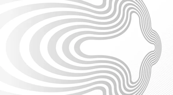 Wave Lines Perspective Vector Abstract Background Smooth Gradient Light Grey —  Vetores de Stock