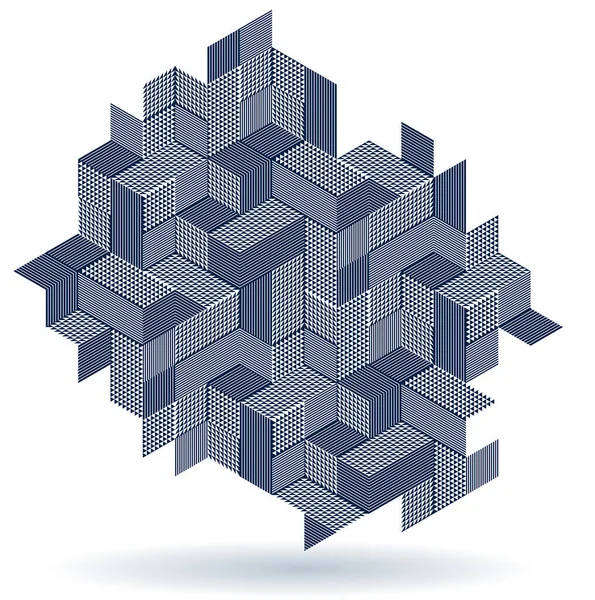 Vetor Abstrato Fundo Geométrico Criado Com Cubos Formas Perspectiva Isométrica — Vetor de Stock
