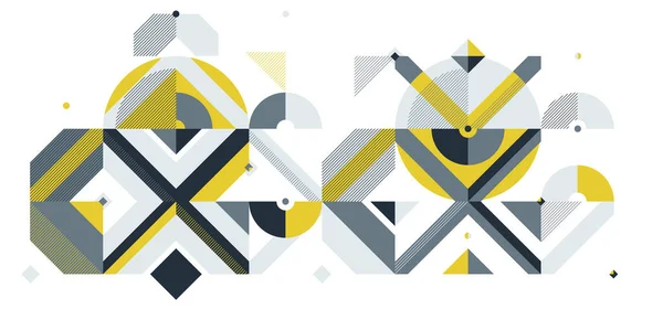 Abstraktní Umělecké Geometrické Vektorové Pozadí Bauhaus Styl Tapety Design Módní — Stockový vektor