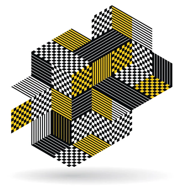Izometryczne Kostki Wektorowe Abstrakcyjne Tło Geometryczne Żółty Abstrakcja Architektura Architektura — Wektor stockowy