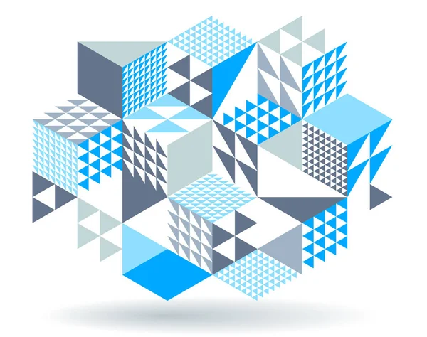 Абстрактные Векторные Обои Трехмерными Изометрическими Кубиками Блоки Геометрическая Конструкция Блоками — стоковый вектор