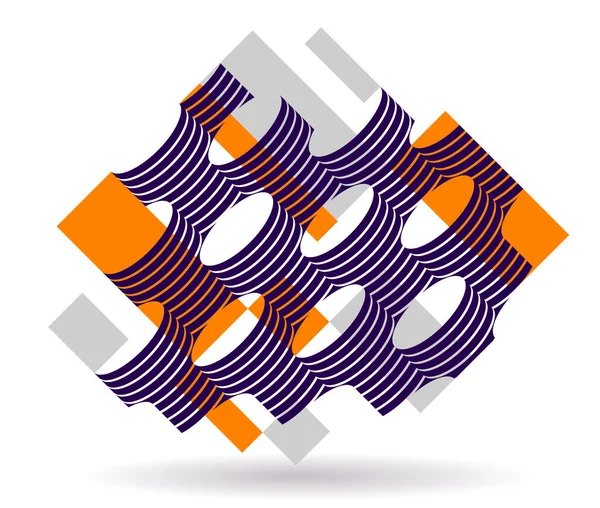 Abstrakte Moderne Architektur Vektor Geometrischen Hintergrund Isometrische Muster Mit Zylindern — Stockvektor