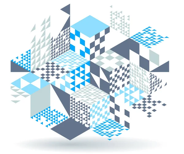 Izometrické Kostky Vektorové Abstraktní Geometrické Pozadí Abstrakce Výtvarné Polygonální Grafický — Stockový vektor