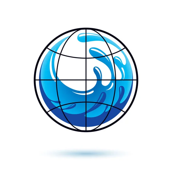 Мировой Векторный Символ Циркуляции Воды Использования Рекламе Минеральной Воды Жизнь — стоковый вектор