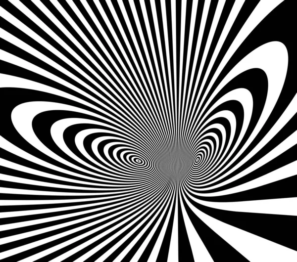 Art Déformé Perspective Noir Blanc Lignes Mouvement Abstrait Vecteur Arrière — Image vectorielle