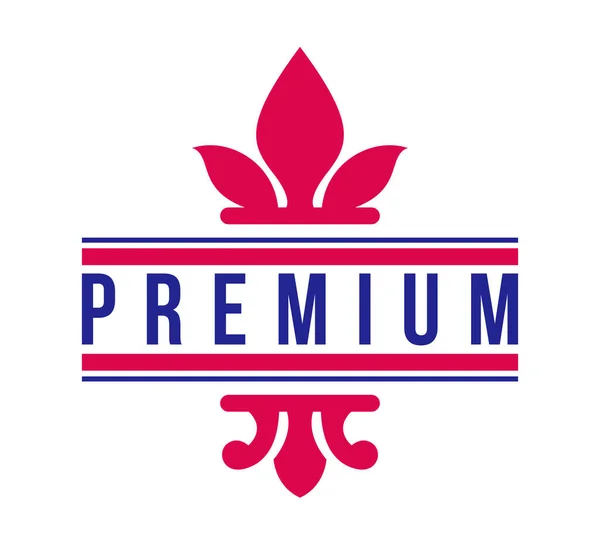 Etiqueta Exclusiva Vetor Premium Isolada Fundo Branco Logotipo Produto Crachá — Vetor de Stock