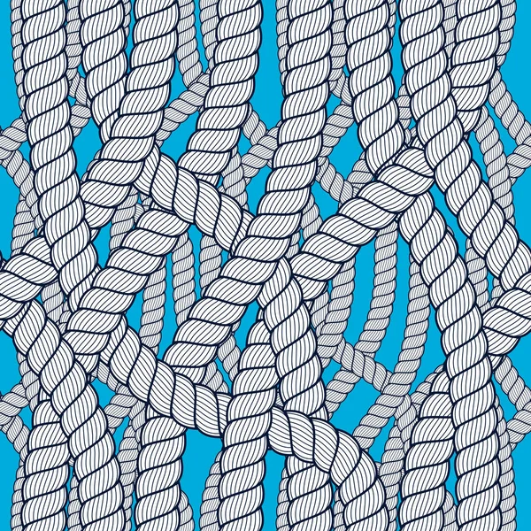 无缝花纹绳编织矢量 抽象说明背景 纠结的绳子时髦的插图 可用于面料 网页和印刷品 — 图库矢量图片