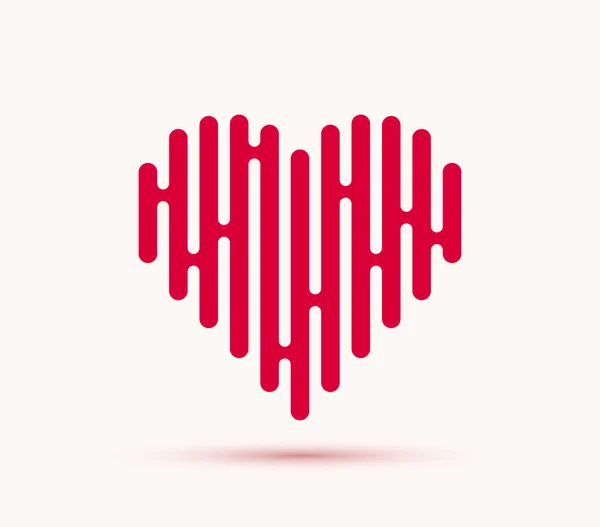 Γεωμετρικό Γραμμικό Εικονίδιο Φορέα Λογότυπου Καρδιάς Στοιχείο Μοντέρνου Στυλ Γραφιστικής — Διανυσματικό Αρχείο