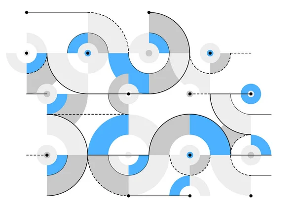 工程技术蓝图风格的矢量几何背景 数字系统壁纸 技术机理动态绘图 — 图库矢量图片