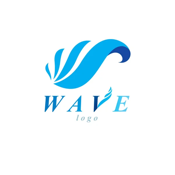 Símbolo Vetor Tema Frescura Oceânica Para Uso Publicidade Água Mineral —  Vetores de Stock