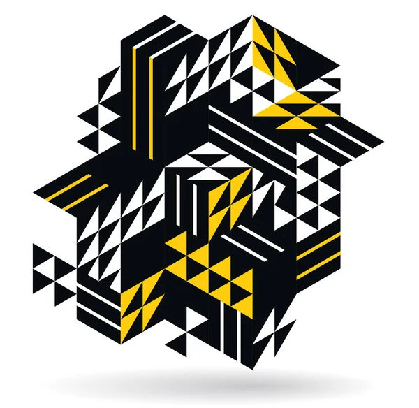 Isométrico Cubos Vetor Abstrato Fundo Geométrico Amarelo Abstração Arte Arquitetura — Vetor de Stock