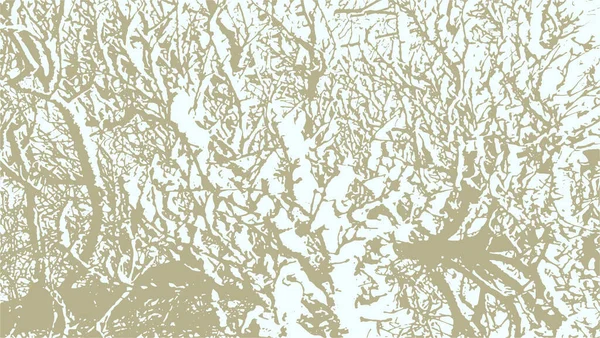 ベクトル抽象汚いグランジの背景と木の枝はそれに雪と冬に混沌と絡み合っています — ストックベクタ