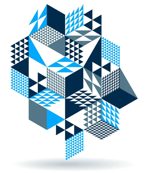 带三维等量方块的矢量墙纸 带方块形状和形状的几何结构 操作艺术低多主题 — 图库矢量图片