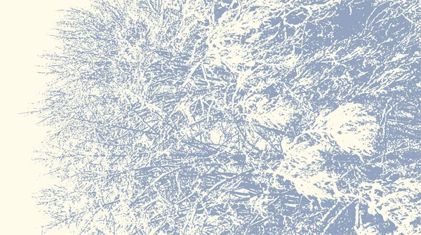 冬のテクスチャの雪の木の枝 ベクトル抽象的な自然のグランジの背景 — ストックベクタ
