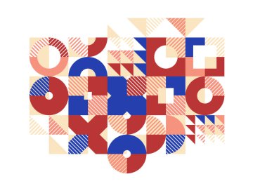 Soyut geometrik arkaplan, modüler kaplama seramik renkli etnik motif grafik tasarım kompozisyonu, yerli Amerikan Aztek süsü.