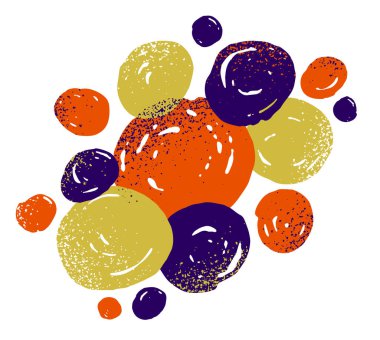 El çizimi sanat soyut çemberi vektör bileşimini, yaratıcı reklamcılık veya soyut illüstrasyon için şablonları, sanatsal tasarım elementini şekillendirir..