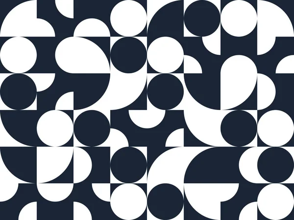 幾何学の黒と白の要素で作成された壁紙やウェブサイトや包装紙の印刷のためのシームレスな幾何学的パターン 抽象的なベクトル背景 — ストックベクタ