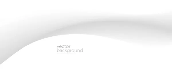 Smooth Flow Wavy Shape Gradient Vector Abstract Background Light Grey — Stock Vector
