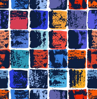 Eski fayanslar vektörsüz arka plan, paslı grunge dokusu sonsuz mozaik, klasik sanat.