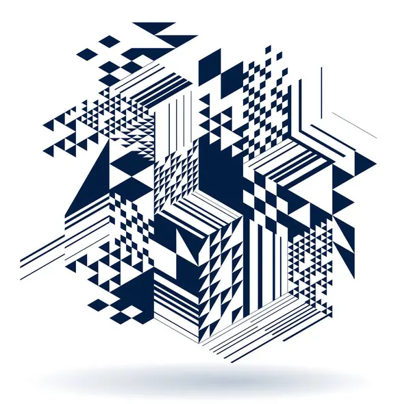 Isometric Cubes Vecteur Abstrait Fond Abstraction Géométrique Art Architecture Moderne — Image vectorielle