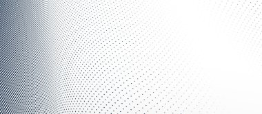3 boyutlu perspektif vektörü soyut arka plandaki gri noktalar, noktalı desenli havalı tasarım, bilim teknolojisinin dalga akışı veya reklamlar için ticari boş şablon.