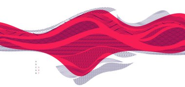 Doğa sanatı oryantal Japon tarzı vektör soyut arka plan kırmızı renklerde, su şekilleri ve dokuları gibi akışkan.