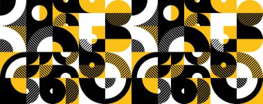 Sarı renkli kusursuz vektör soyut arkaplan, geometrik dikişsiz desen, geometrik şekilli sonsuz duvar kağıdıyla döşeme.