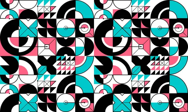 Sömlös Vektor Abstrakt Bakgrund Rosa Färg Geometriska Sömlösa Mönster Kakel — Stock vektor
