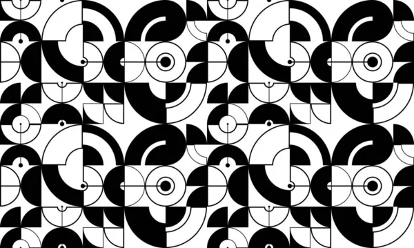 Nahtlose Vektor Abstrakten Hintergrund Schwarz Und Weiß Geometrische Nahtlose Muster — Stockvektor