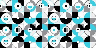 Mavi renkli kusursuz vektör soyut arkaplan, geometrik dikişsiz desen, geometrik şekilli sonsuz duvar kağıdıyla döşeme.