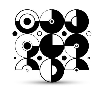 Soyut geometrik model vektör arkaplan izole, teknoloji stili motor bileşim gibi görünüyor, mühendislik taslak modeli, siyah ve beyaz.