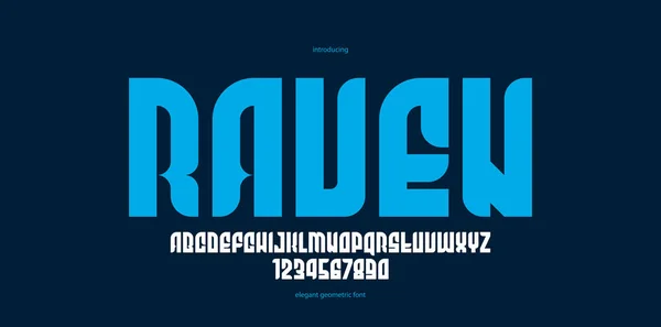 Djärva Enkla Sans Serif Display Typsnitt För Logotyper Rubriker Eller — Stock vektor