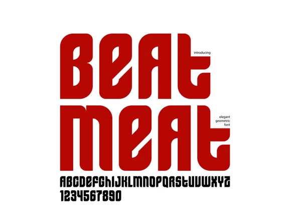 Bold Simple Sans Serif Display Font Logos Headers Slogans Vector — Stock Vector