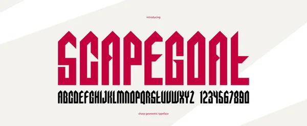 Scherp Vet Gotisch Lettertype Voor Logo Creatie Van Voor Krantenkoppen — Stockvector