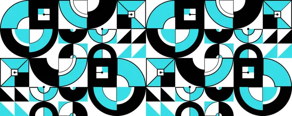 Fondo Abstracto Vector Inconsútil Color Azul Patrón Inconsútil Geométrico Azulejos — Archivo Imágenes Vectoriales