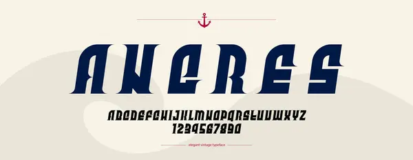 Elegante Maar Gedurfde Sterke Vector Lettertype Voor Logo Creatie Italische — Stockvector