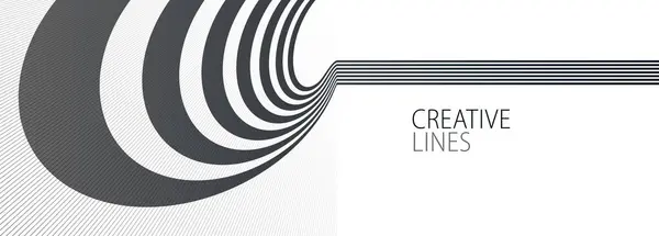 Czarno Białe Linie Perspektywie Abstrakcyjne Tło Wektorowe Perspektywa Liniowa Ilustracja Grafika Wektorowa