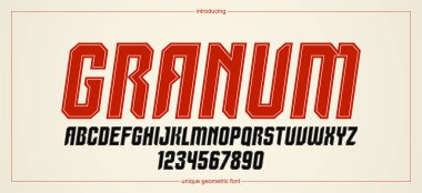 Logo oluşturma için kalın ve büyük italik ağır geometrik yazı tipi, modern geometrik vektör yazı tipi, yuvarlak elementleri olmayan tipografi, sadece köşeler ve düz çizgiler geometri.