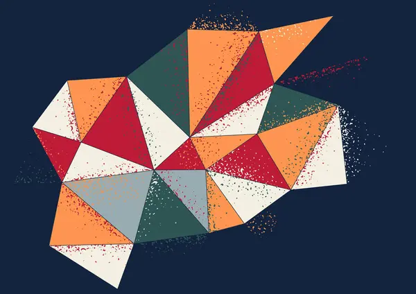 Abstracto Vector Artístico Geométrico Fondo Triángulos Poligonales Estilo Bajo Polivinílico — Vector de stock