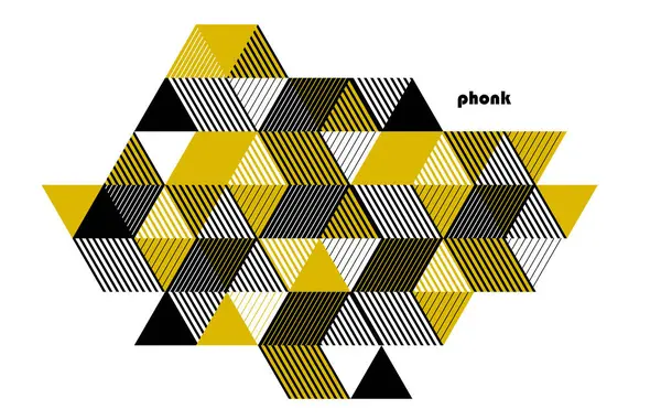 Abstract Vectorkunst Met Isometrische Kubussen Geometrische Achtergrond Art Blokken Met — Stockvector
