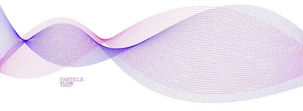 Гладкий Фон Хвилею Потокових Частинок Абстрактне Векторне Мистецтво Легкі Які Векторна Графіка