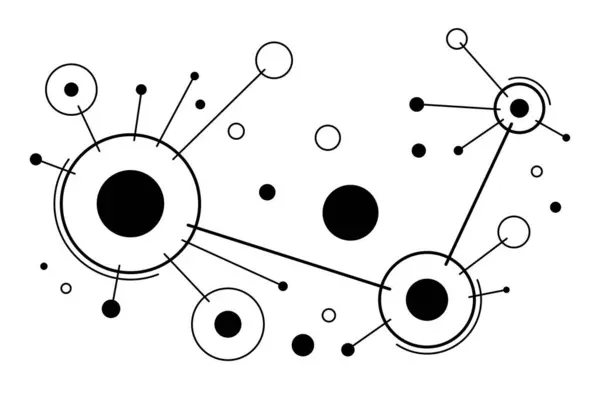 Streszczenie Technologicznego Geometrycznego Tła Wektorowego Połączonych Kręgów Technologicznych Sieci Lub Wektor Stockowy