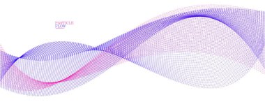 Akan parçacık dalgası ile sakin vektör soyut arkaplan, kolay ve yumuşak eğri çizgileri hareket, hava ve rahatlatıcı illüstrasyon noktalar.