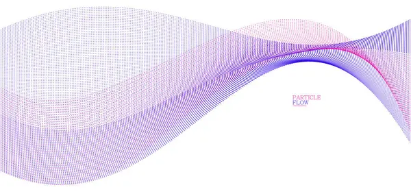 Fondo Abstracto Vectorial Tranquilo Con Onda Partículas Que Fluyen Líneas Gráficos Vectoriales