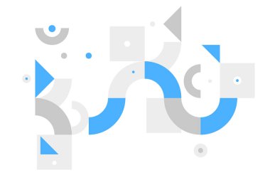 Soyut vektör sanatsal geometrik arkaplan, dinamik sanat duvar kağıdı, neo geometri tasarımı, ritmik dekorasyon.